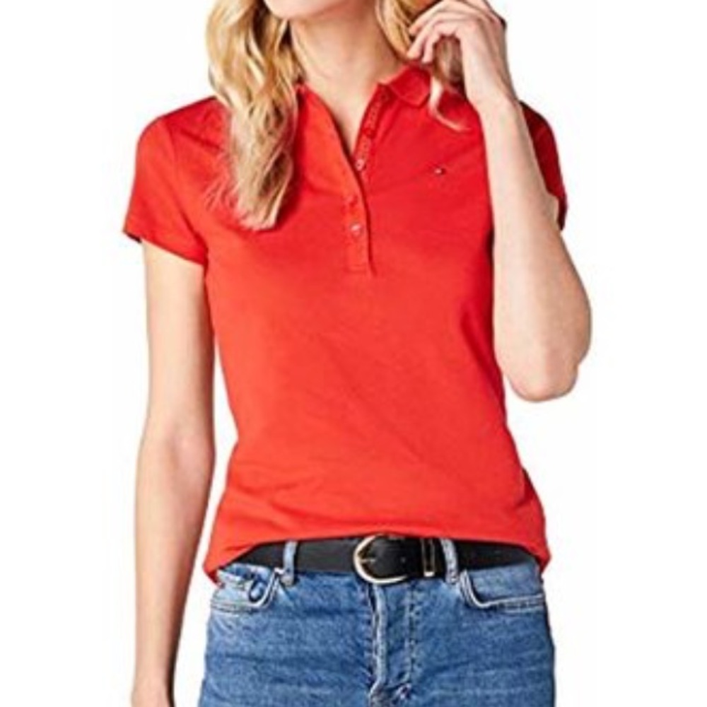 Tommy Hilfiger Slim Fit Women’s Red Polo Shirt